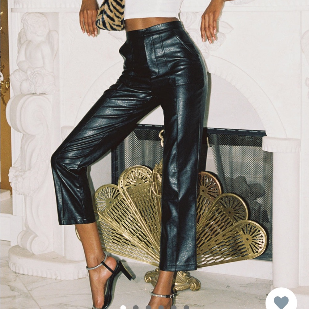 Black Leather Pants Princess Polly